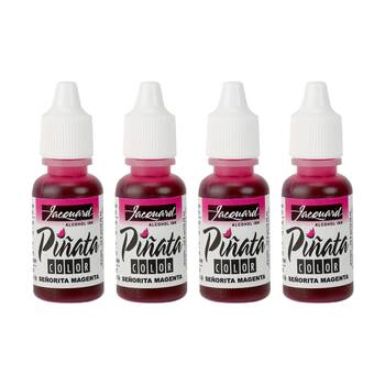 4PK Jacquard Pinata Colours 14ml Acrylic Paint Art/Craft - Senorita Magenta