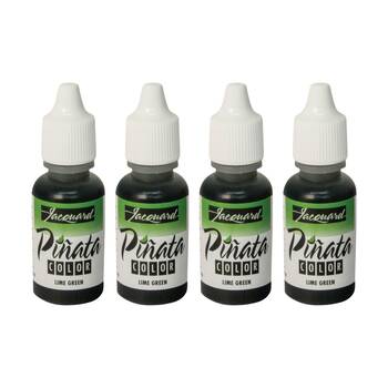 4PK Jacquard Pinata Colours 14ml Acrylic Paint Art/Craft - Lime Green