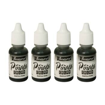 4PK Jacquard Pinata Colours 14ml Acrylic Paint Art/Craft - Mantilla Black