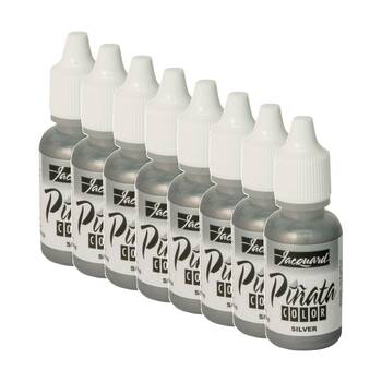 8PK Jacquard Pinata Colours 14ml Acrylic Paint Art/Craft - Silver