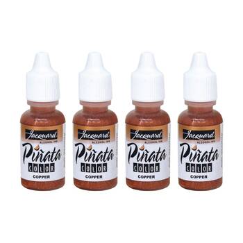 4PK Jacquard Pinata Colours 14ml Acrylic Paint Art/Craft - Copper