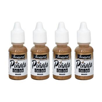 4PK Jacquard Pinata Colours 14ml Acrylic Paint Art/Craft - Brass