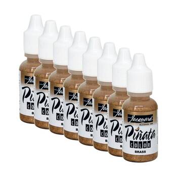 8PK Jacquard Pinata Colours 14ml Acrylic Paint Art/Craft - Brass