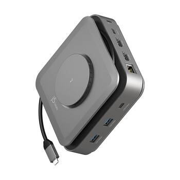J5Create USB-C 12-in-1 4K HDMI Compact Dock W/ Wireless Charger 15W