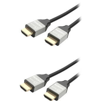 2PK J5Create UHD 4K HDMI Ultra High Speed Performance Gaming Cable Gold 1.8m