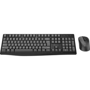 J5Create Wireless USB QWERTY Keyboard & Ambidextrous Mouse Set Black