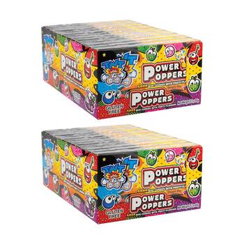 24PK TNT Power Poppers 100g Fruit Flavour Chewy Sour Lollies/Gummies