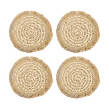 4PK LVD Panama Corn Husk/Sea Grass Decorative Kitchen Placemat 30x30cm Natural