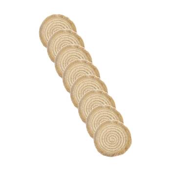 8PK LVD Panama Corn Husk/Sea Grass Decorative Kitchen Placemat 30x30cm Natural