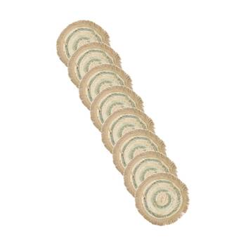 8PK LVD Amazon Corn Husk/Sea Grass Kitchen Placemat 30x30cm Beige/Green/Cream