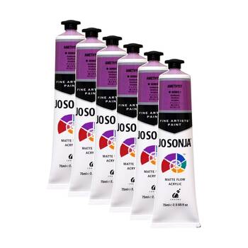 6PK Jo Sonja Acrylic Colour Series Artist Craft Paint 75mL Tube Amethyst