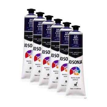 6PK Jo Sonja Acrylic Colour Series Artist Craft Paint 75mL Tube Blue Violet