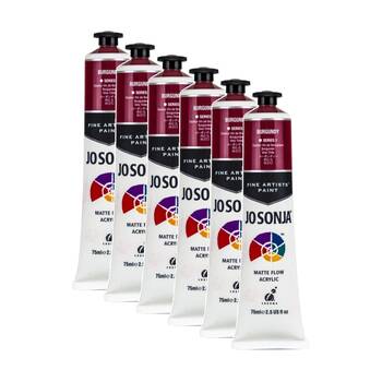 6PK Jo Sonja Acrylic Colour Series Artist Craft Paint 75mL Tube Burgundy