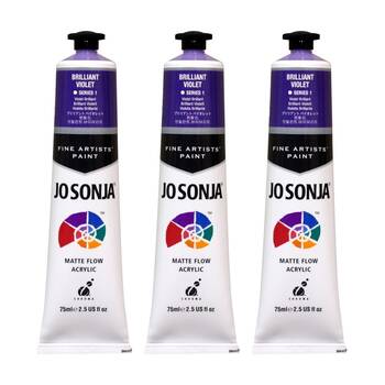 3PK Jo Sonja Acrylic Colour Series Artist Craft Paint 75mL Tube Brilliant Violet