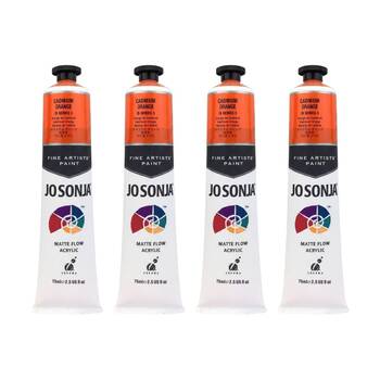 4PK Jo Sonja Acrylic Colour Series Artist Craft Paint 75mL Tube Cadmium Orange