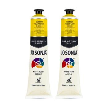 2PK Jo Sonja Acrylic Colour Series Artist Paint 75mL Tube Cadmium Yellow Light