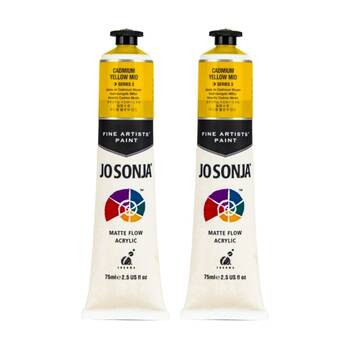 2PK Jo Sonja Acrylic Colour Series Artist Paint 75mL Tube Cadmium Yellow Mid