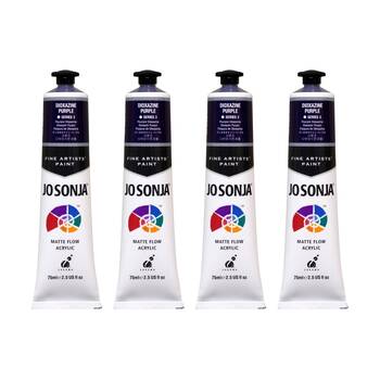 4PK Jo Sonja Acrylic Colour Series Artist Craft Paint 75mL Tube Dioxazine Purple