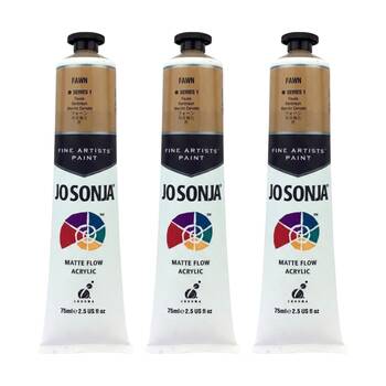 3PK Jo Sonja Acrylic Colour Series Artist Craft Paint 75mL Tube Fawn