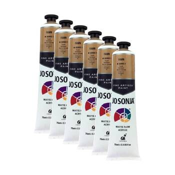 6PK Jo Sonja Acrylic Colour Series Artist Craft Paint 75mL Tube Fawn
