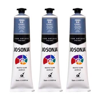 3PK Jo Sonja Acrylic Colour Series Artist Craft Paint 75mL Tube French Blue