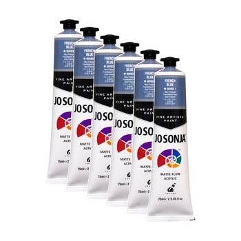 6PK Jo Sonja Acrylic Colour Series Artist Craft Paint 75mL Tube French Blue