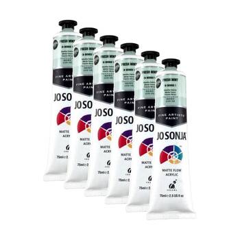 6PK Jo Sonja Acrylic Colour Series Artist Craft Paint 75mL Tube Fresh Mint