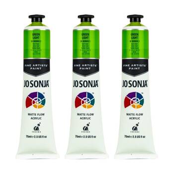 3PK Jo Sonja Acrylic Colour Series Artist Craft Paint 75mL Tube Green Light