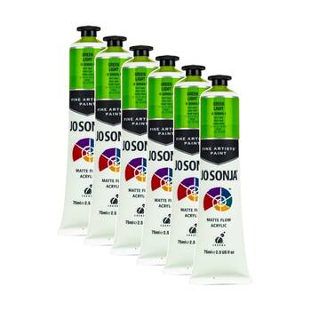6PK Jo Sonja Acrylic Colour Series Artist Craft Paint 75mL Tube Green Light