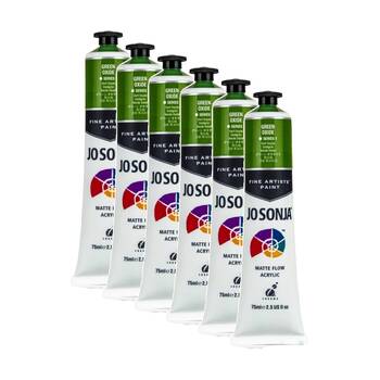 6PK Jo Sonja Acrylic Colour Series Artist Craft Paint 75mL Tube Green Oxide