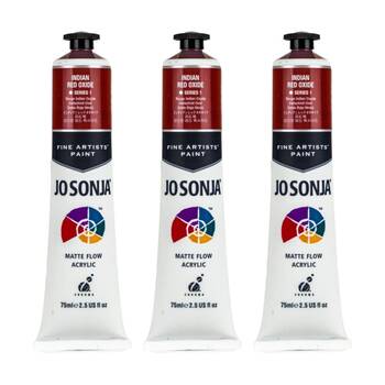3PK Jo Sonja Acrylic Colour Series Artist Craft Paint 75mL Tube Indian Red Oxide