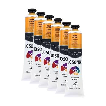 6PK Jo Sonja Acrylic Colour Series Artist Craft Paint 75mL Tube Indian Yellow