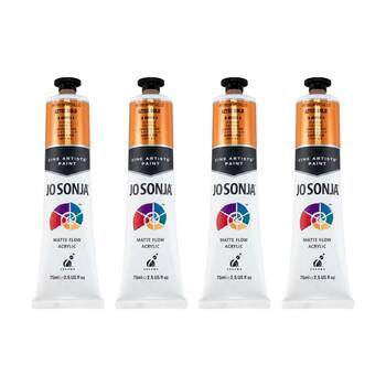 4PK Jo Sonja Metallic Colour Series Acrylic Artist Paint 75mL Tube Aztec Gold