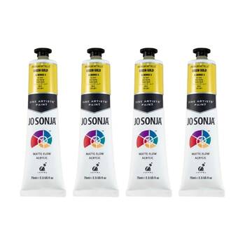 4PK Jo Sonja Metallic Colour Series Acrylic Artist Paint 75mL Tube Green Gold