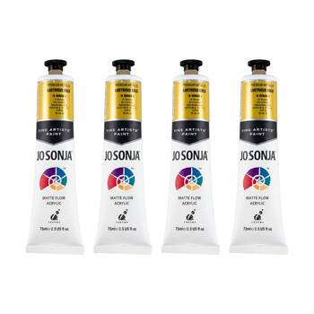 4PK Jo Sonja Metallic Colour Series Acrylic Artist Paint 75mL Tube Lustrous Gold