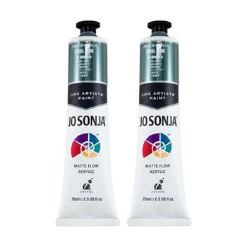 2PK Jo Sonja Metallic Colour Series Acrylic Artist Paint 75mL Tube Steel Blue