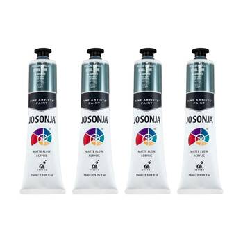 4PK Jo Sonja Metallic Colour Series Acrylic Artist Paint 75mL Tube Steel Blue