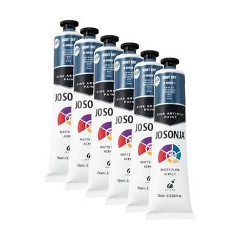 6PK Jo Sonja Acrylic Colour Series Artist Craft Paint 75mL Tube Night Sky