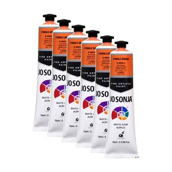 6PK Jo Sonja Acrylic Colour Series Artist Craft Paint 75mL Tube Orange