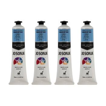 4PK Jo Sonja Pearlescent Colour Series Acrylic Artist Paint 75mL Tube Blue