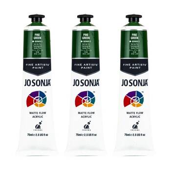 3PK Jo Sonja Acrylic Colour Series Artist Craft Paint 75mL Tube Pine Green