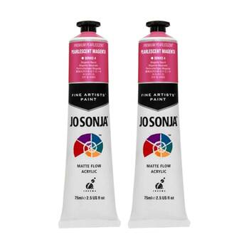 2PK Jo Sonja Pearlescent Colour Series Acrylic Artist Paint 75mL Tube Magenta