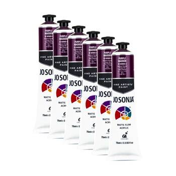 6PK Jo Sonja Acrylic Colour Series Artist Craft Paint 75mL Tube Purple Madder