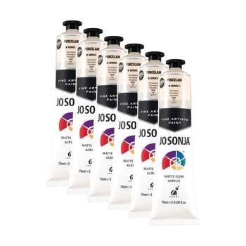 6PK Jo Sonja Acrylic Colour Series Artist Craft Paint 75mL Tube Porcelain