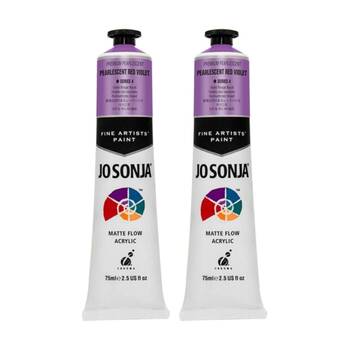2PK Jo Sonja Pearlescent Colour Series Acrylic Artist Paint 75mL Tube Red Violet