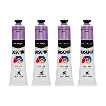 4PK Jo Sonja Pearlescent Colour Series Acrylic Artist Paint 75mL Tube Red Violet
