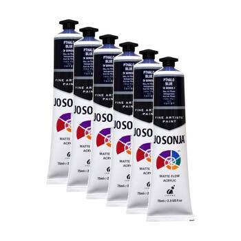 6PK Jo Sonja Acrylic Colour Series Artist Craft Paint 75mL Tube Pthalo Blue