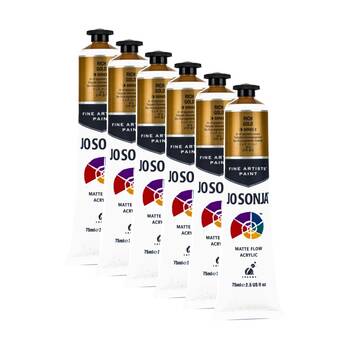 6PK Jo Sonja Acrylic Colour Series Artist Craft Paint 75mL Tube Rich Gold