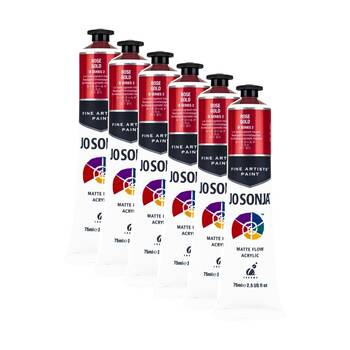 6PK Jo Sonja Acrylic Colour Series Artist Craft Paint 75mL Tube Rose Gold