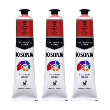 3PK Jo Sonja Acrylic Colour Series Artist Craft Paint 75mL Tube Rose Pink
